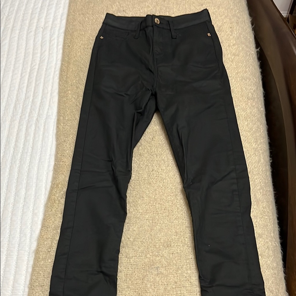 River Island Molly Faux Leather Jegging Size 8 UK 4 US Skinny Black Jeans